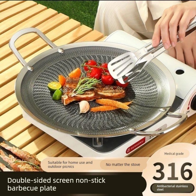 Camping Cooking With Gas - 316 Stainless Steel Multifunctional Cooking BBQ