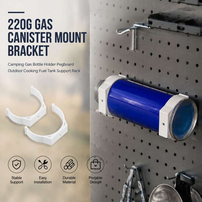 Camping Cooking With Gas - 220g Gas Canister Mount Bracket Camping