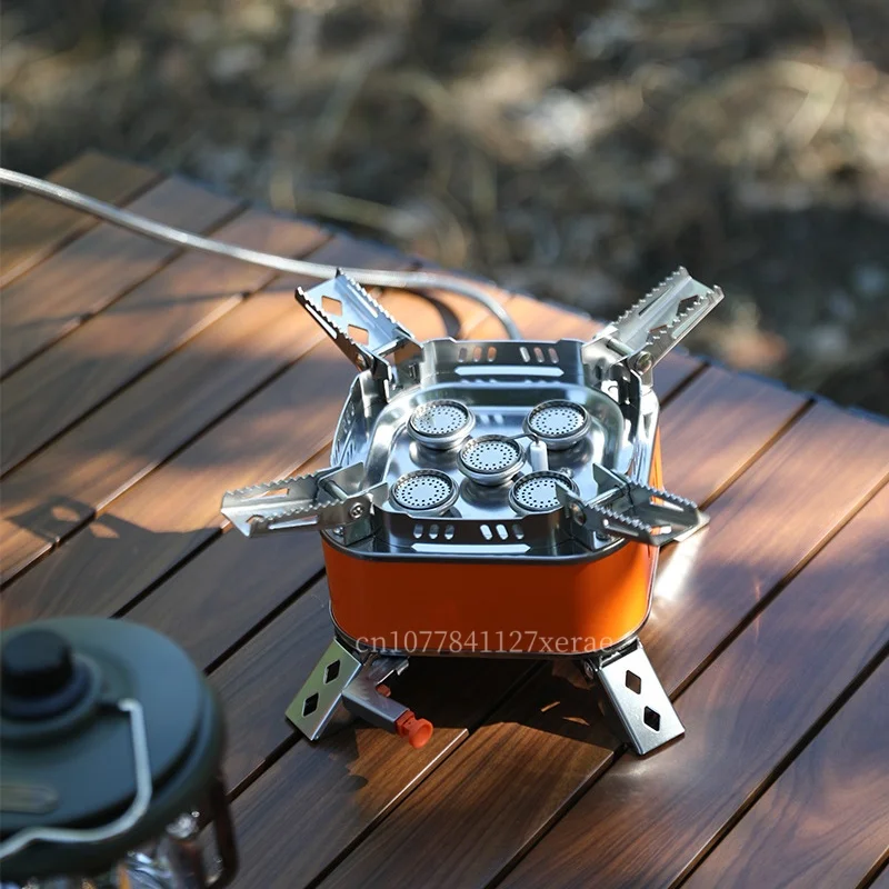 Camping Cooking No Gas - 5 Burner Portable Gas Stove 15800W