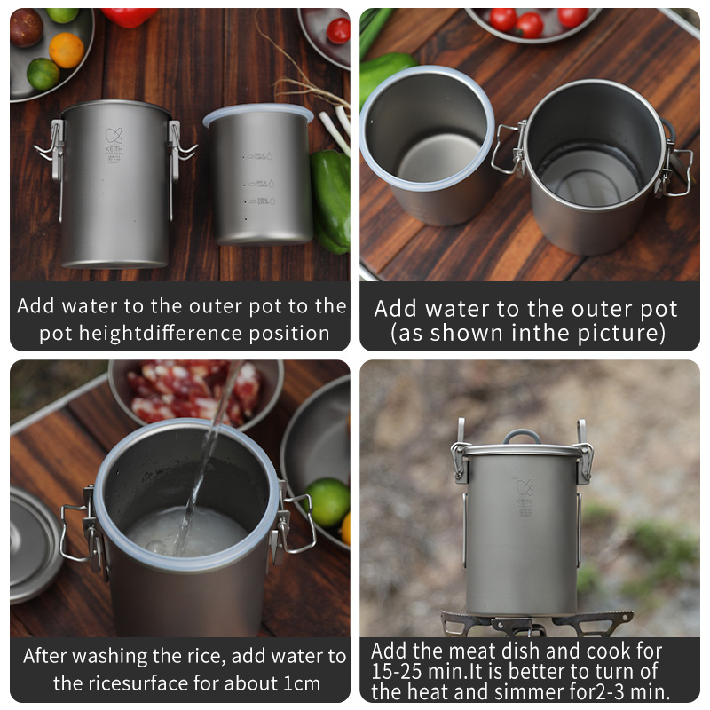 KEITH Pure Titanium Rice Cooke - đánh giá và giá Camping Cooking Utilities