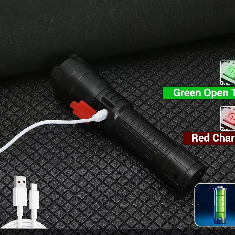 High Strong Power Led Flashlig - đánh giá và giá Camping Cooking Fish