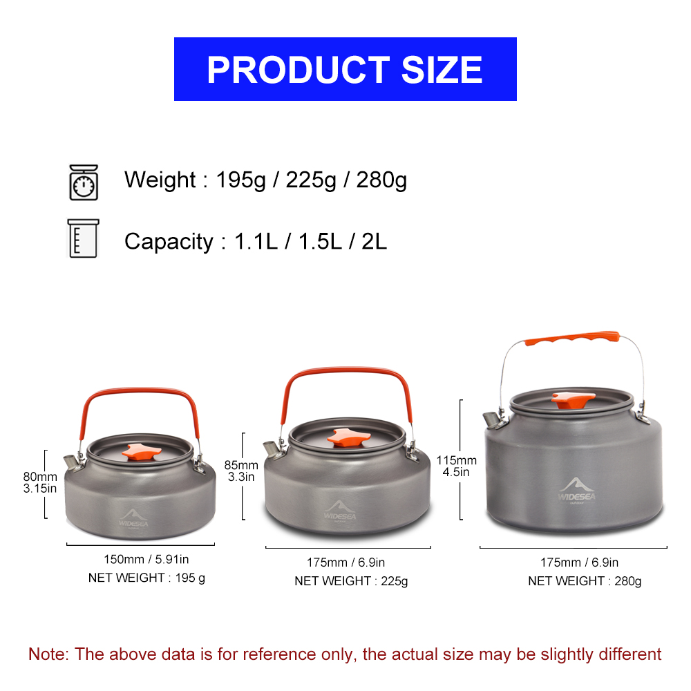 Widesea 1.1L 2L1.5L Camping Wa - đánh giá và giá Camping Cooking Utilities