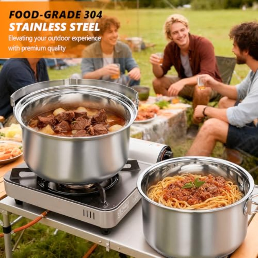 Camping Cookware Set, Lightwei - đánh giá và giá Camping Cooking Mess Kit