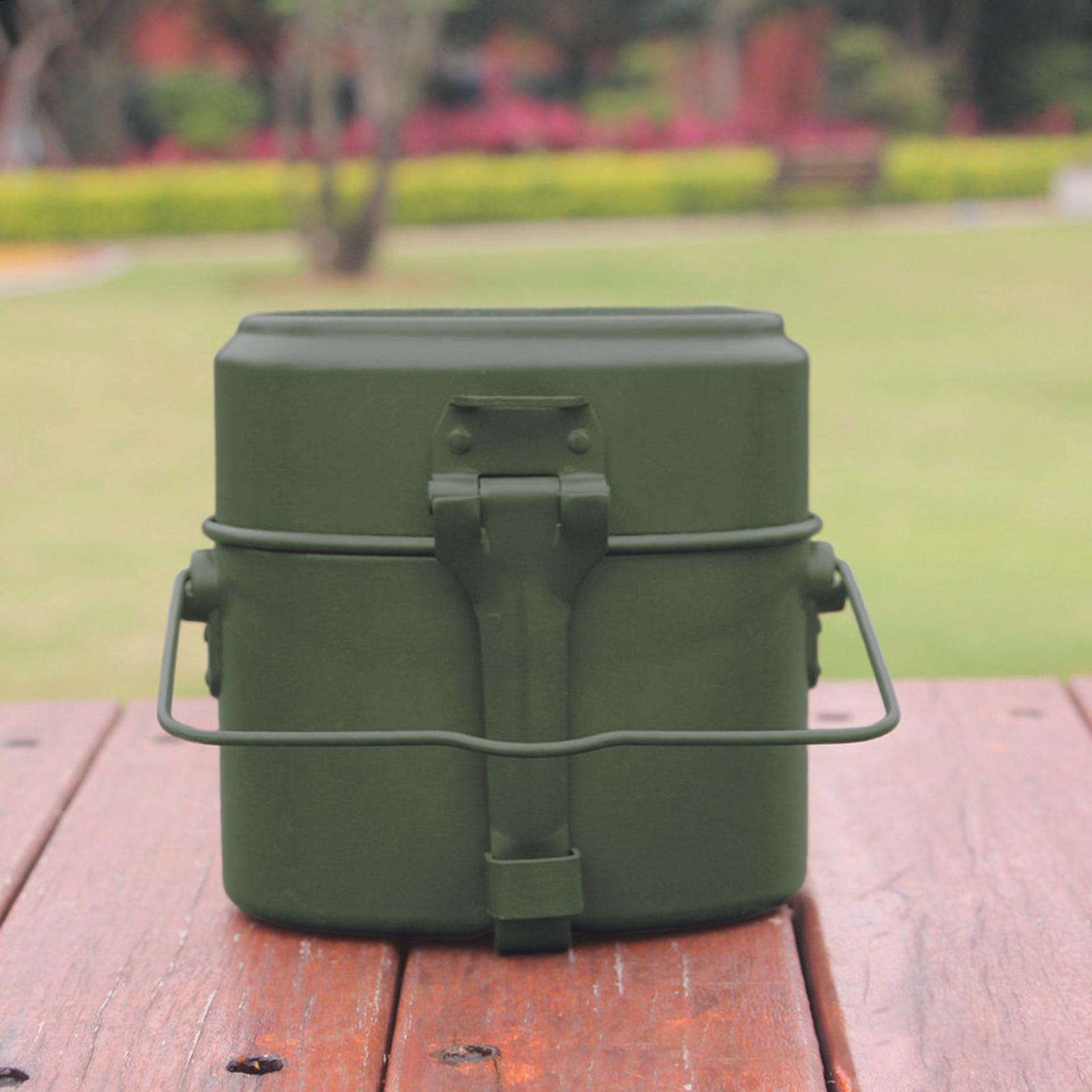 3Pcs/Set Lunch Box Aluminum Po - đánh giá và giá Camping Cooking Mess Kit