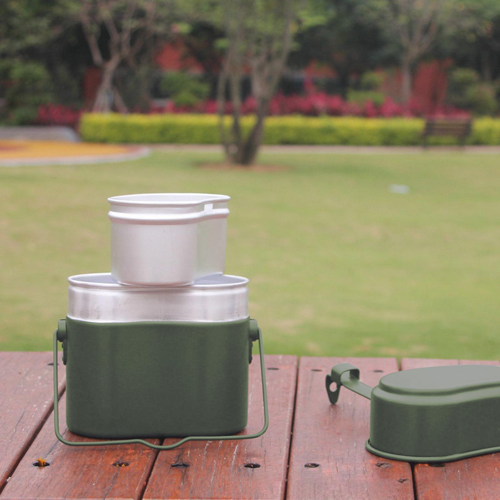 3Pcs/Set Lunch Box Aluminum Po - đánh giá và giá Camping Cooking Mess Kit