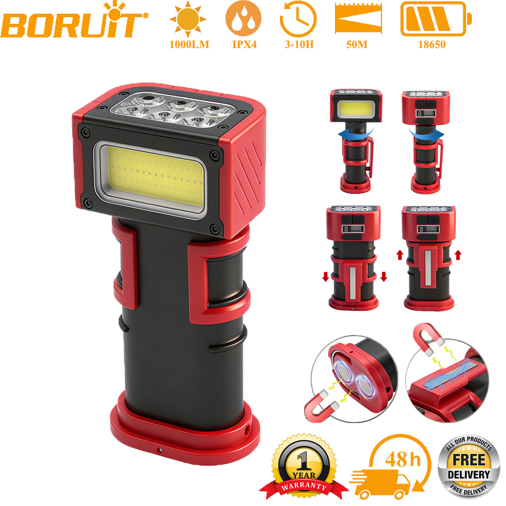 BORUiT COB LED Work Light 1000 - đánh giá và giá Camping Cooking Fish