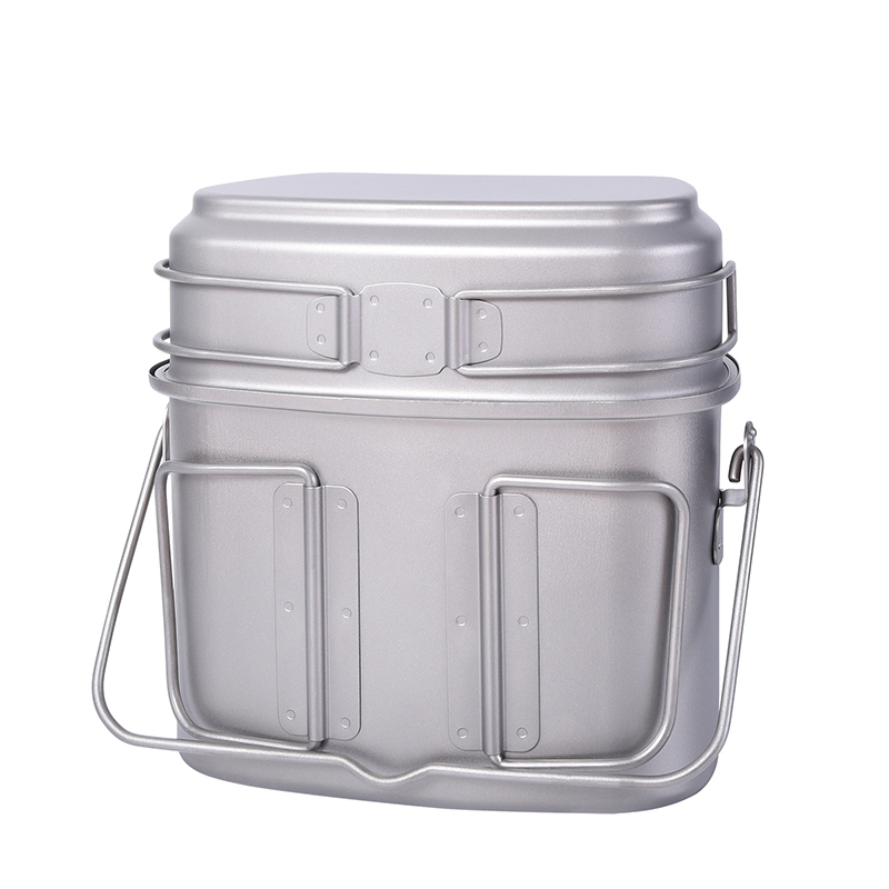 1.5L Outdoor Military Canteen  - đánh giá và giá Camping Cooking Mess Kit