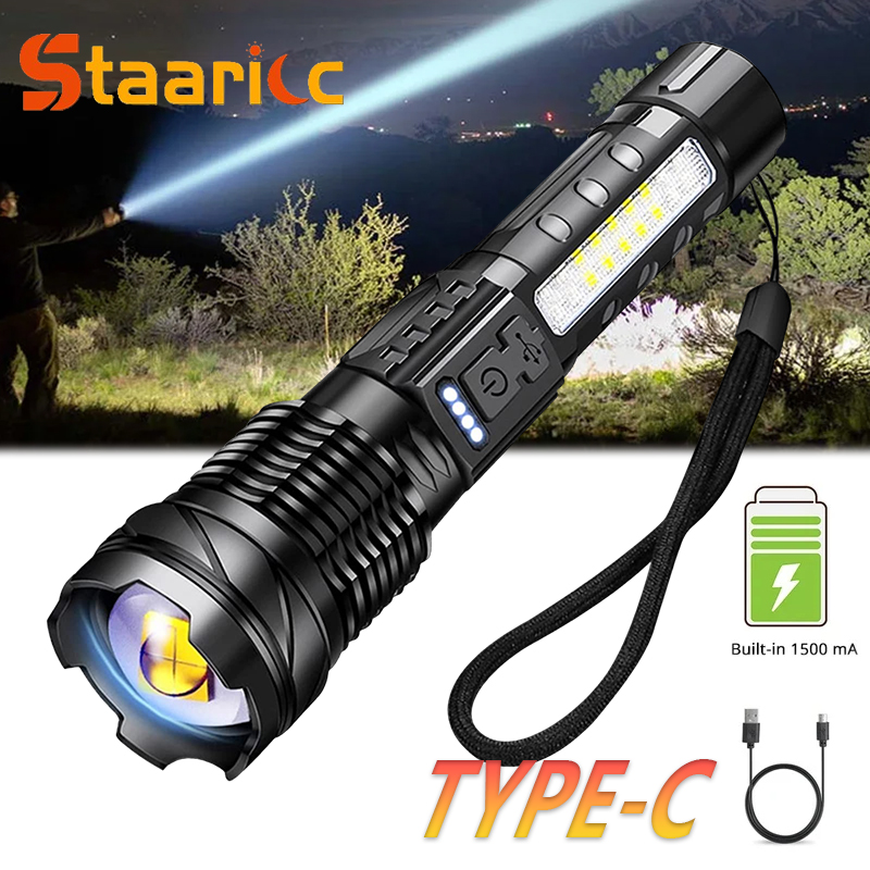 Powerful XHP50 LED Flashlight  - đánh giá và giá Camping Cooking Fish