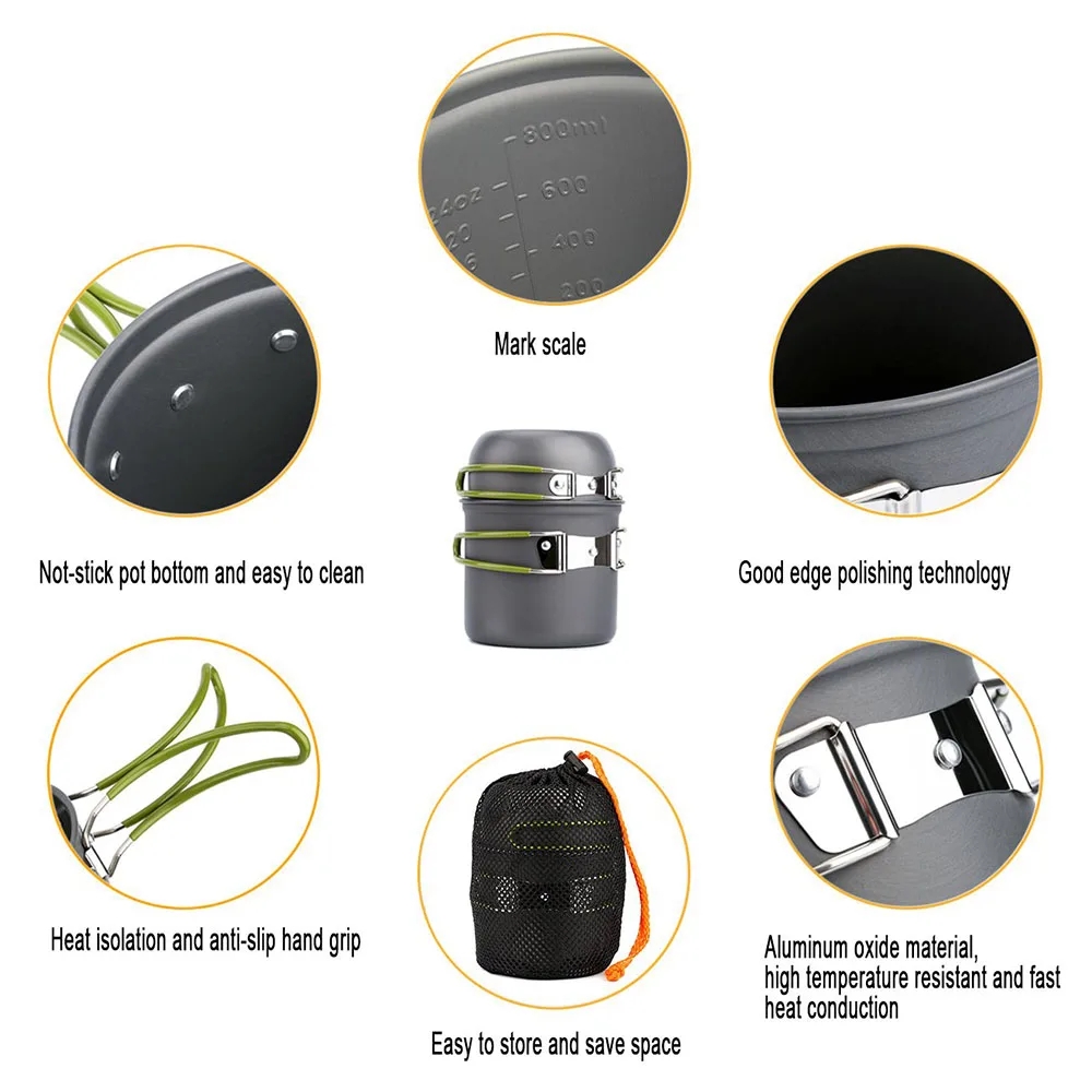 Camping Cookware Mess Kit Ultr - đánh giá và giá Camping Cooking Mess Kit