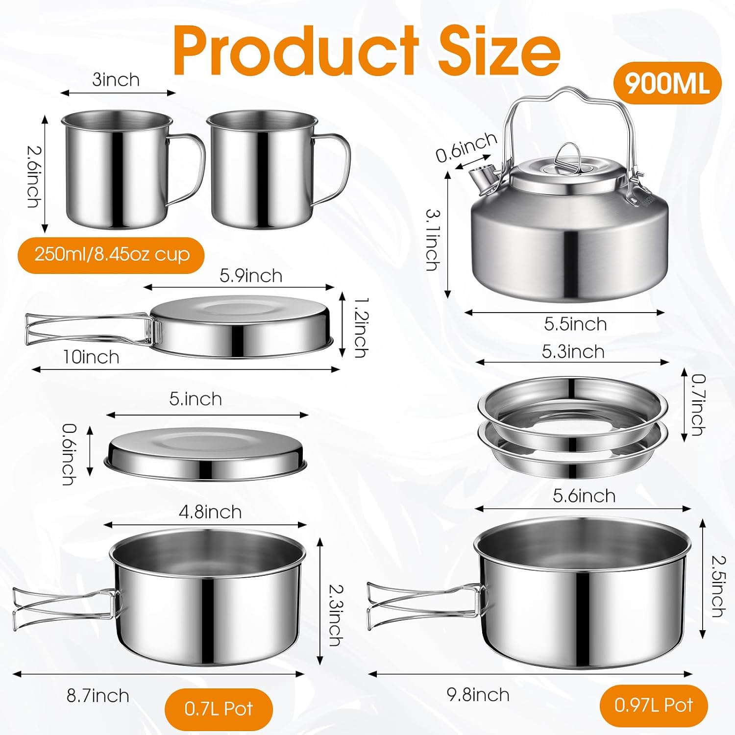 2026 New Upgrade Funnymoom 15  - đánh giá và giá Camping Cooking Mess Kit