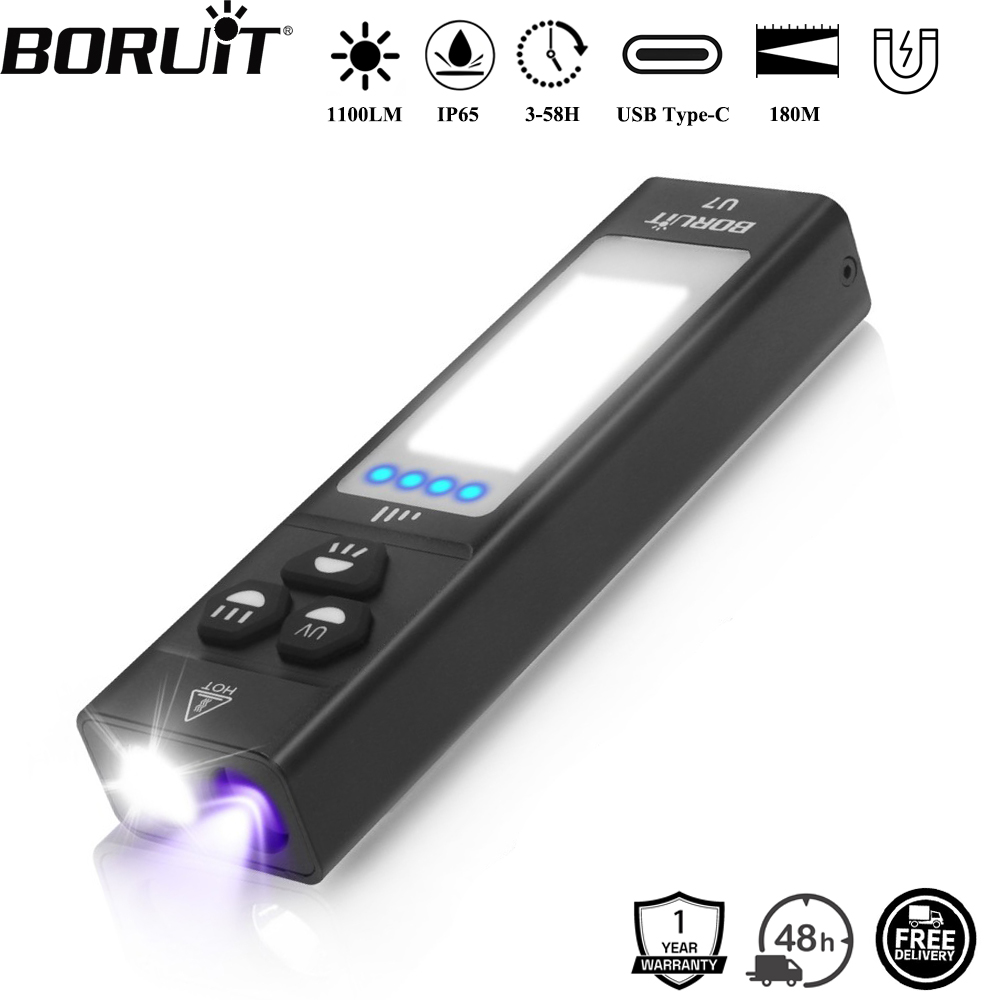 BORUiT U7 UV LED EDC Flashligh - đánh giá và giá Camping Cooking Fish