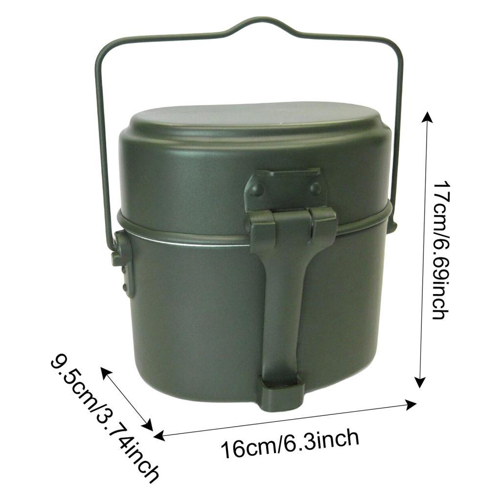 Outdoor Cooking Pot Set Alumin - đánh giá và giá Camping Cooking Mess Kit