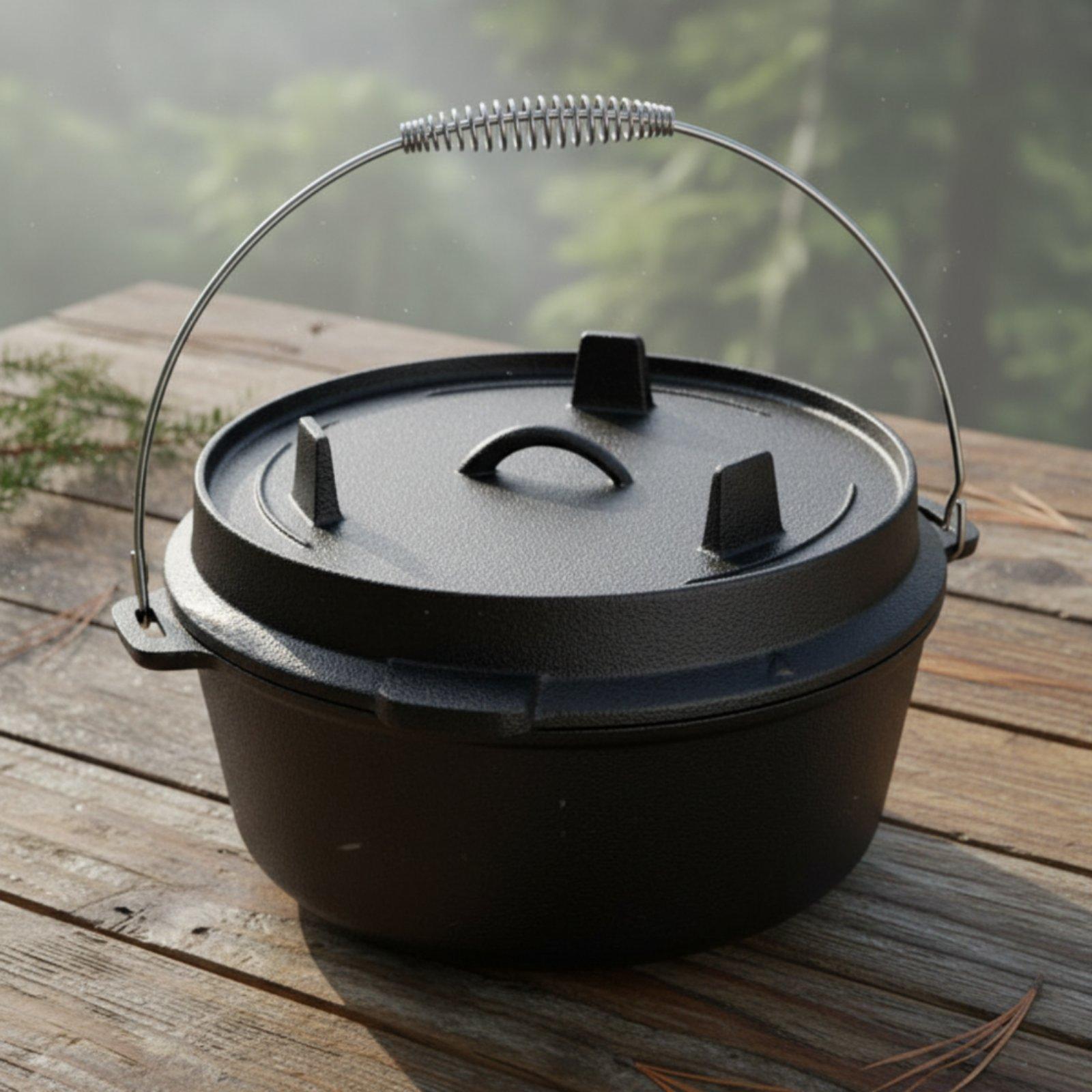 Outdoor Cast Iron Dutch Oven C - đánh giá và giá Camping Cooking Dutch Oven