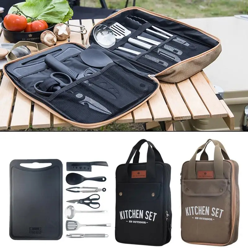 8pcs Camping Kitchen Cookware  - đánh giá và giá Camping Cooking Set Jetboil