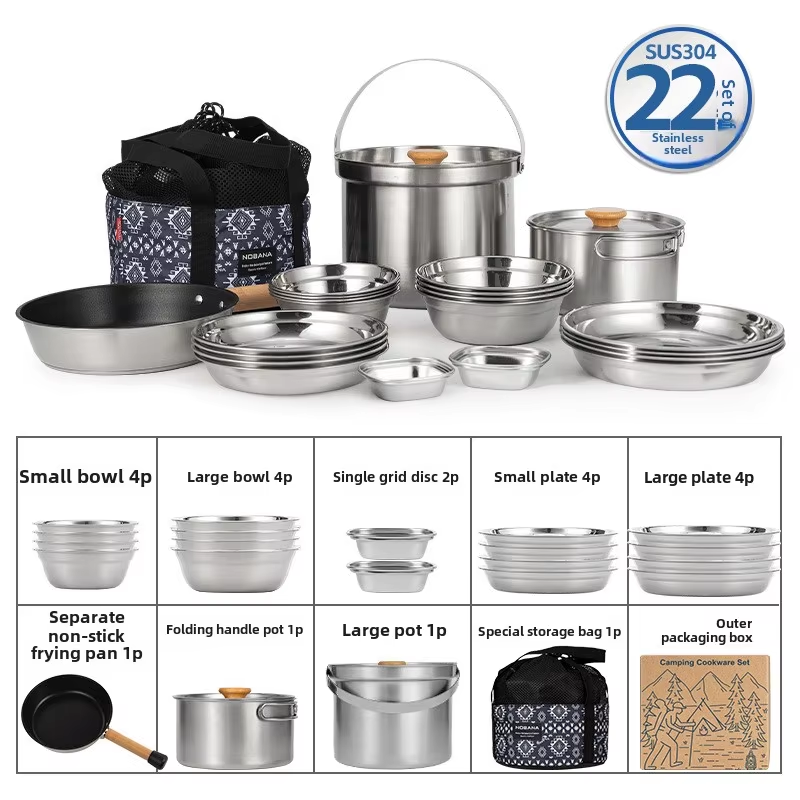NOBANA Newest Outdoor Stainles - đánh giá và giá Camping Cooking Utilities