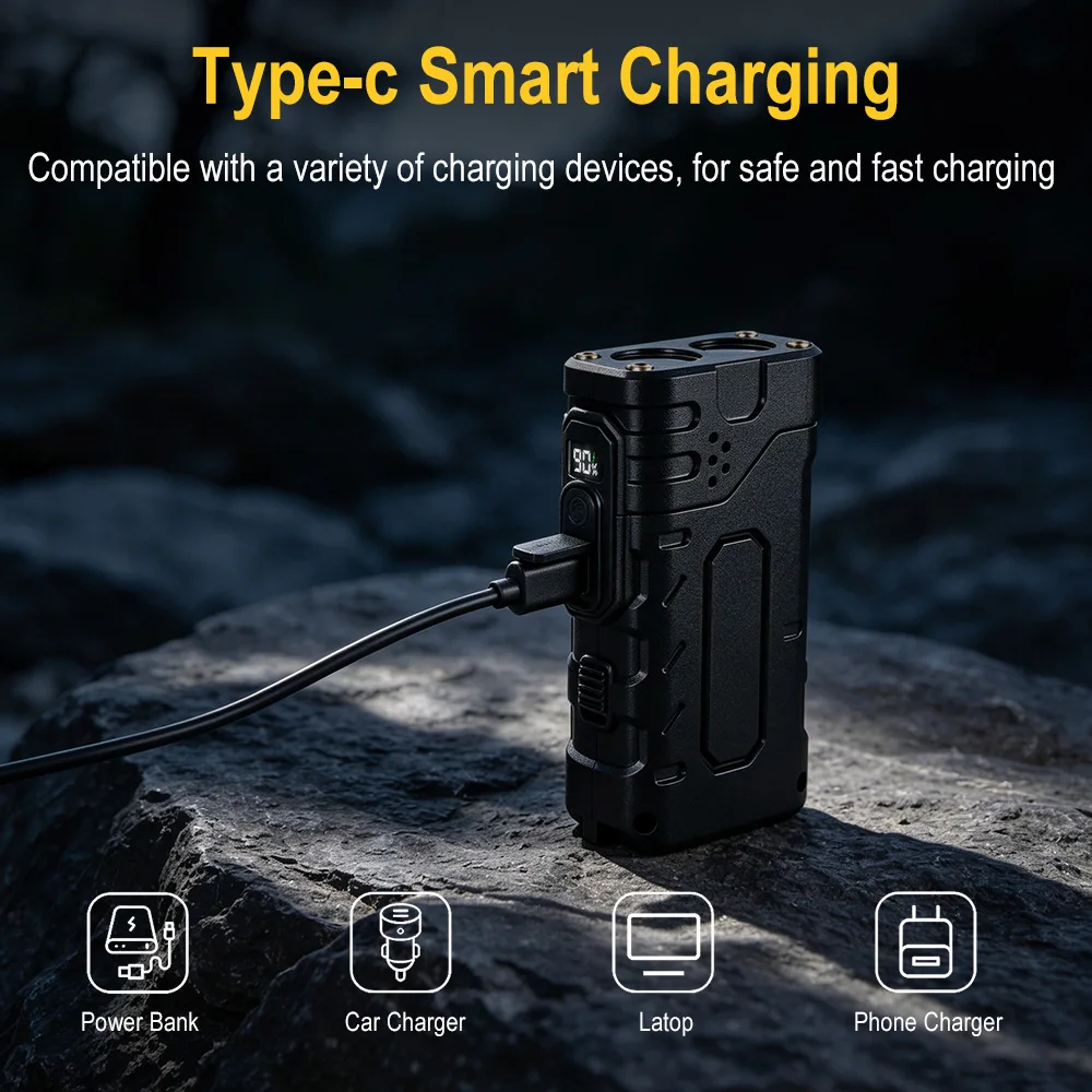 BORUIiT Hand Crank EDC LED Fla - đánh giá và giá Camping Cooking Fish