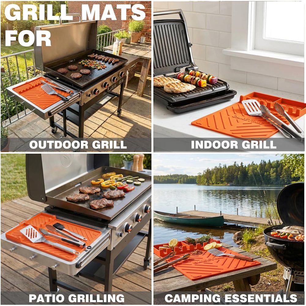 Silicone Grill Mats or Griddle - đánh giá và giá Camping Cooking Mat