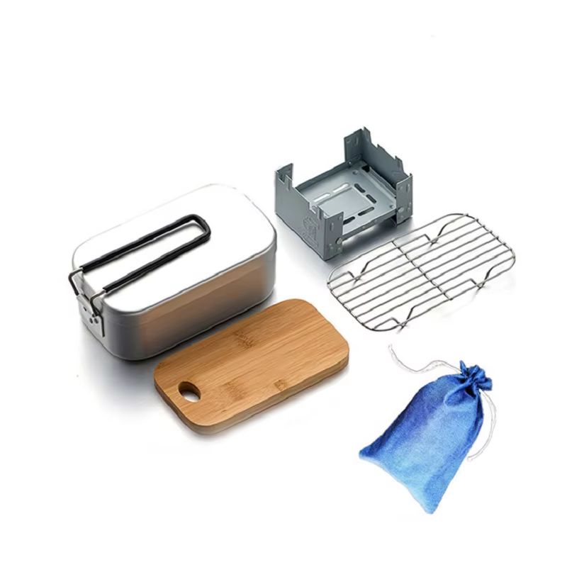 Outdoor Aluminium Mess Kit, St - đánh giá và giá Camping Cooking Mess Kit