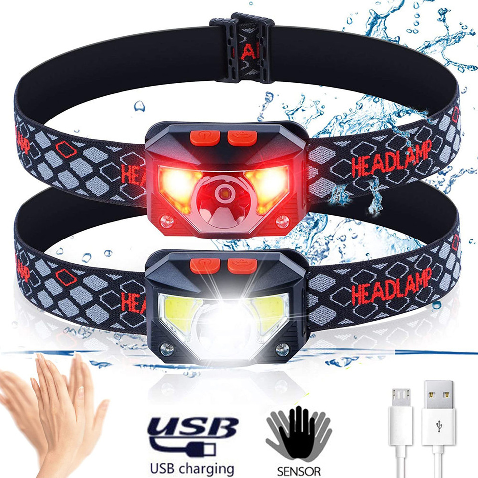 8 Modes LED Headlight Handfres - đánh giá và giá Camping Cooking Fish