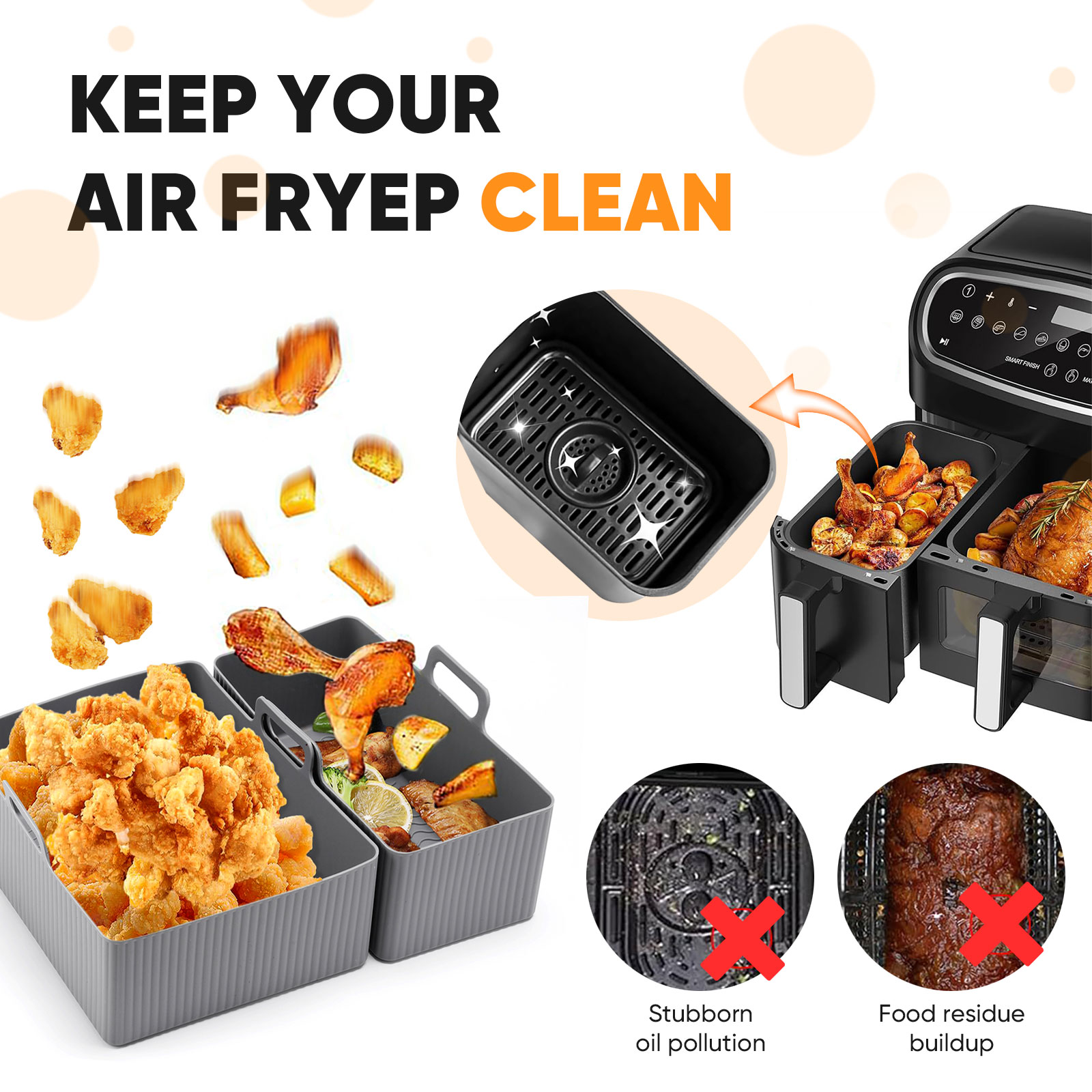 2pcs Set Silicone Air Fryer Ma - đánh giá và giá Camping Cooking Mat