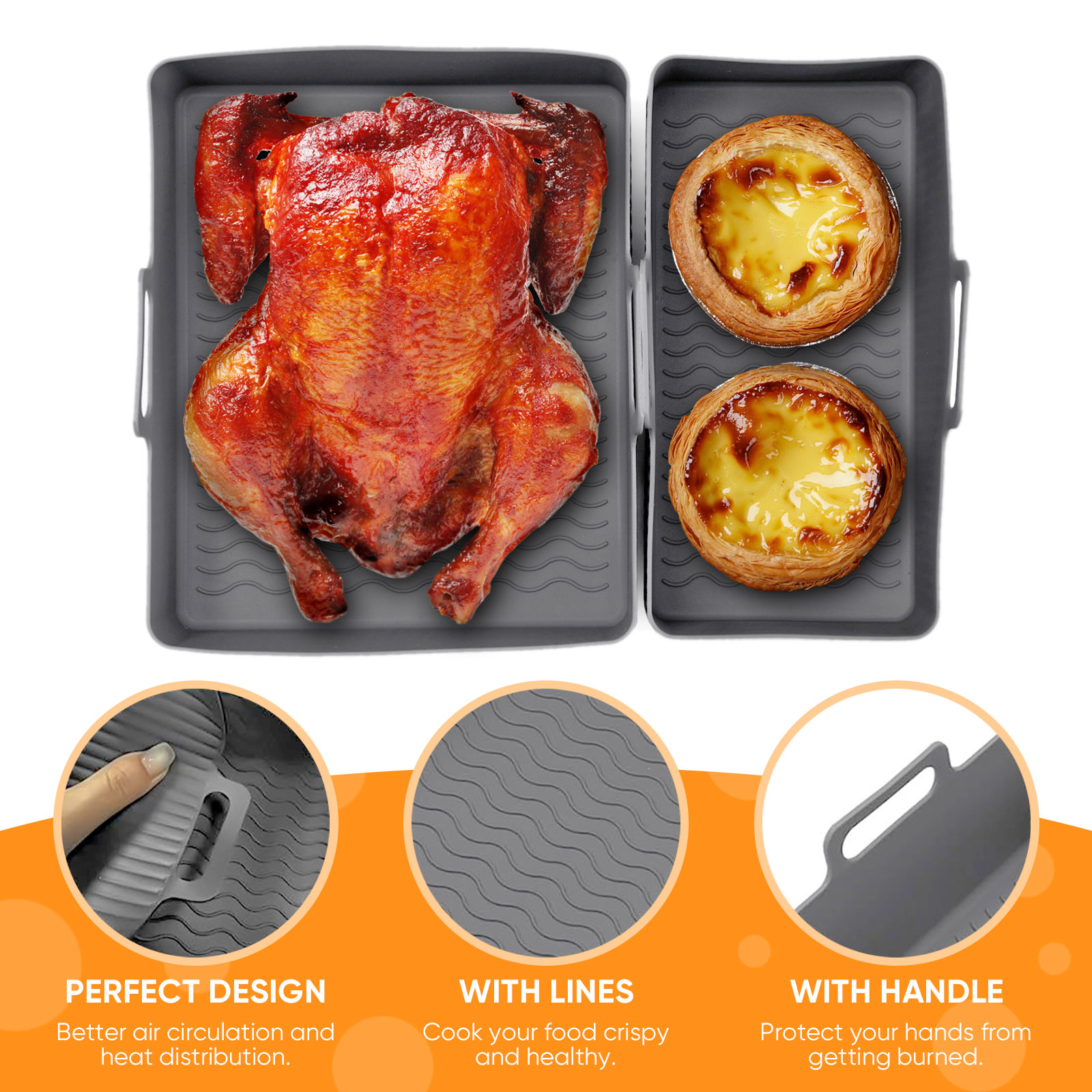 2pcs Set Silicone Air Fryer Ma - đánh giá và giá Camping Cooking Mat