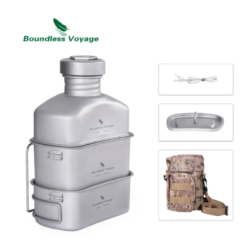 Boundless Voyage Titanium Cant - đánh giá và giá Camping Cooking Mess Kit