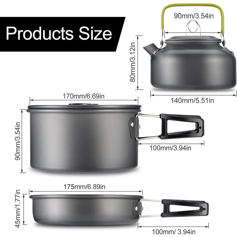 Outdoor Camping Cookware Set M - đánh giá và giá Camping Cooking Utilities