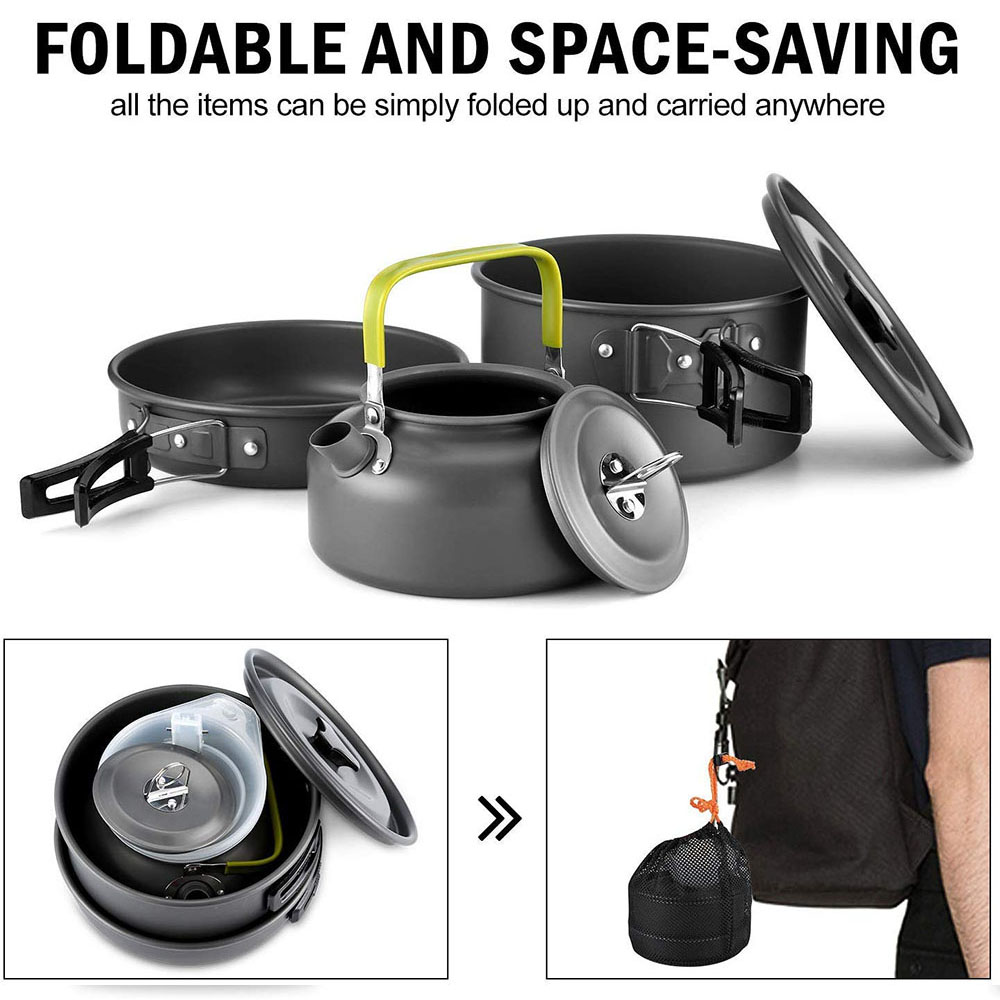 Outdoor Camping Cookware Set M - đánh giá và giá Camping Cooking Utilities