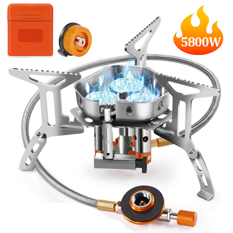 5800W High-Power Camping Gas S - đánh giá và giá Camping Cooking No Gas