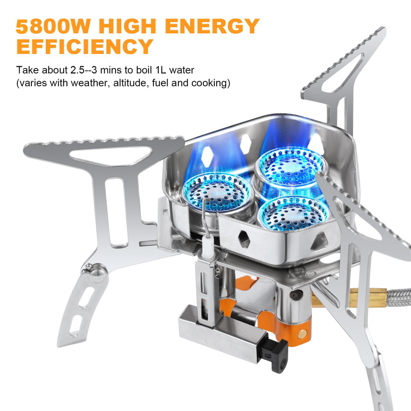 5800W High-Power Camping Gas S - đánh giá và giá Camping Cooking No Gas