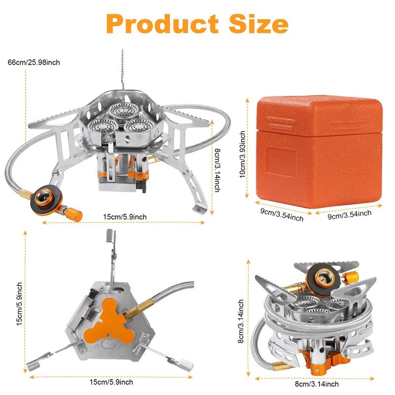 5800W High-Power Camping Gas S - đánh giá và giá Camping Cooking No Gas